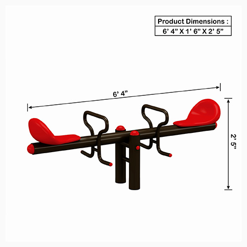 OK PLAY 2 SEATER SEA-SAW - Outdoor Play Structures