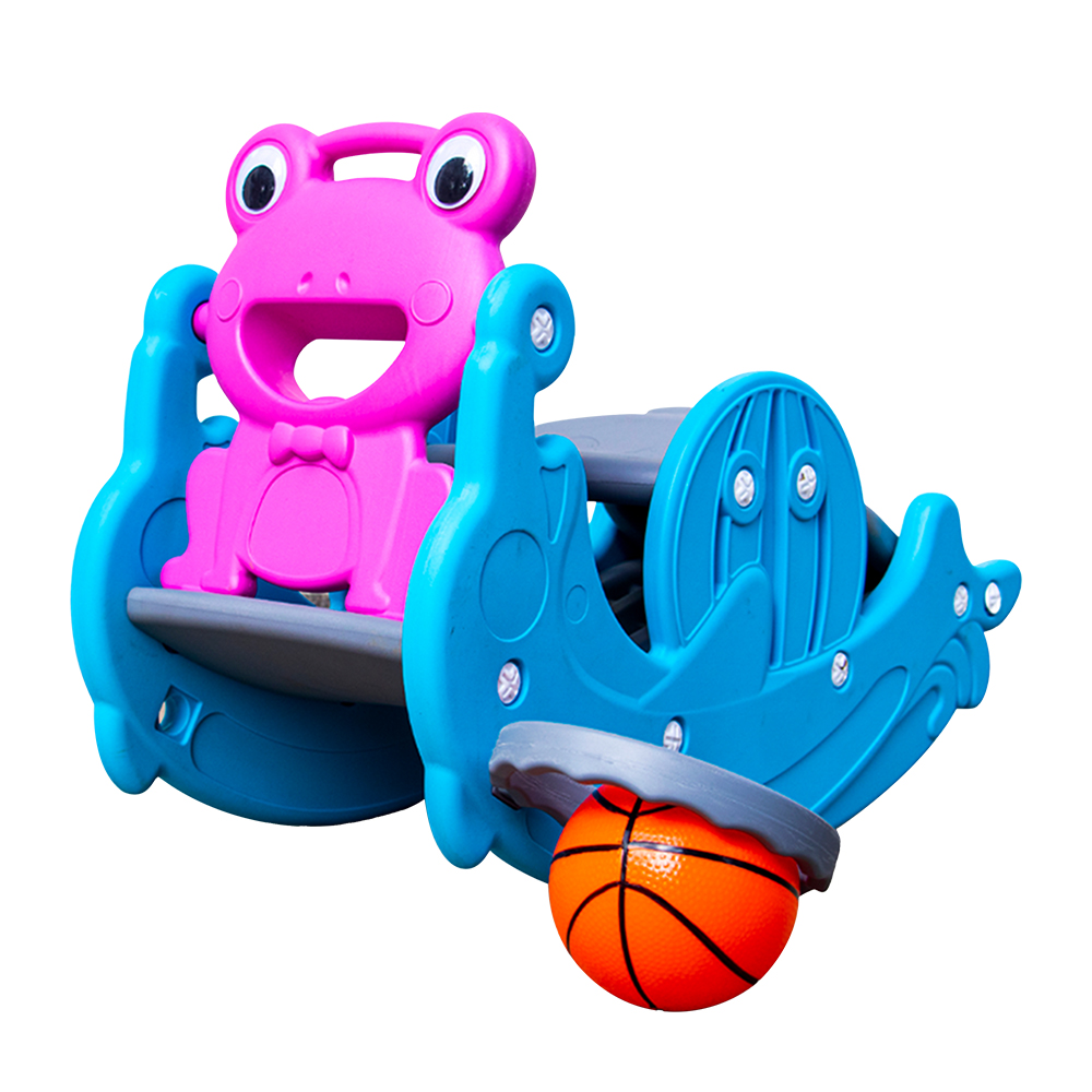 OK PLAY 3 IN 1 SLIDE ALONG WITH ROCKER & BASKET BALL – EASY TO ASSEMBLE & USE. (1-7 YEARS) - Multiplay & Combo Systems