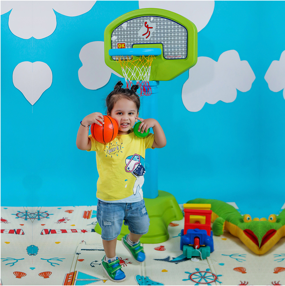 OK PLAY BASKET BALL RING PARROT GREEN - Sports Toys