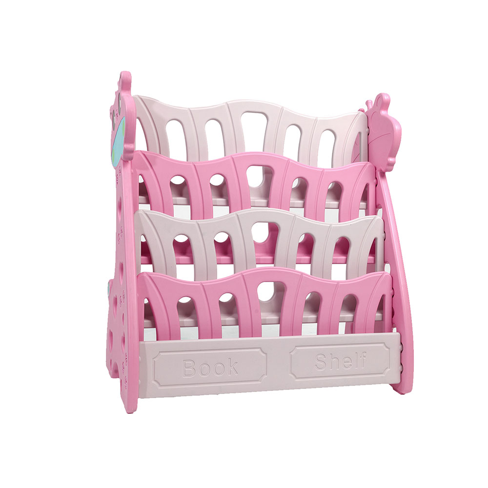 OK PLAY BOOK SHELF, STORAGE ORGANISER FOR KIDS. 2-8 YEARS(PINK & GREY) - Multiplay & Combo Systems