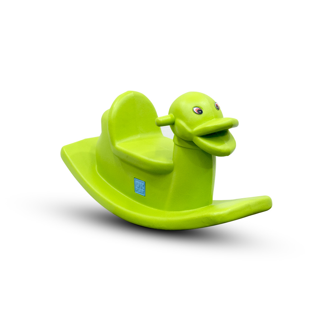 OK PLAY DUCK ROCKER – PARROT GREEN - Ride-On Toys