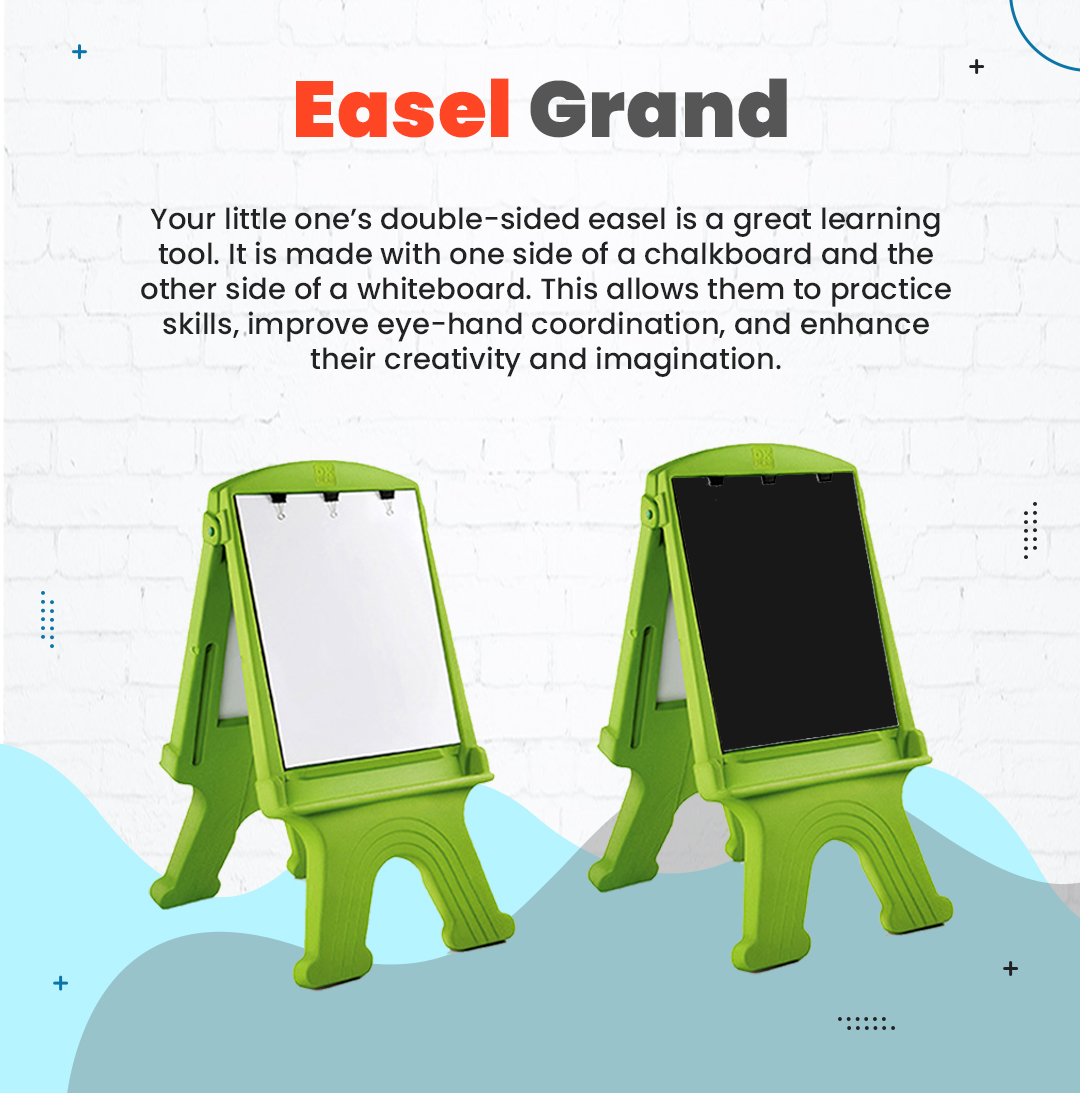 OK PLAY EASEL GRAND – PARROT GREEN - Montessori & Preschool