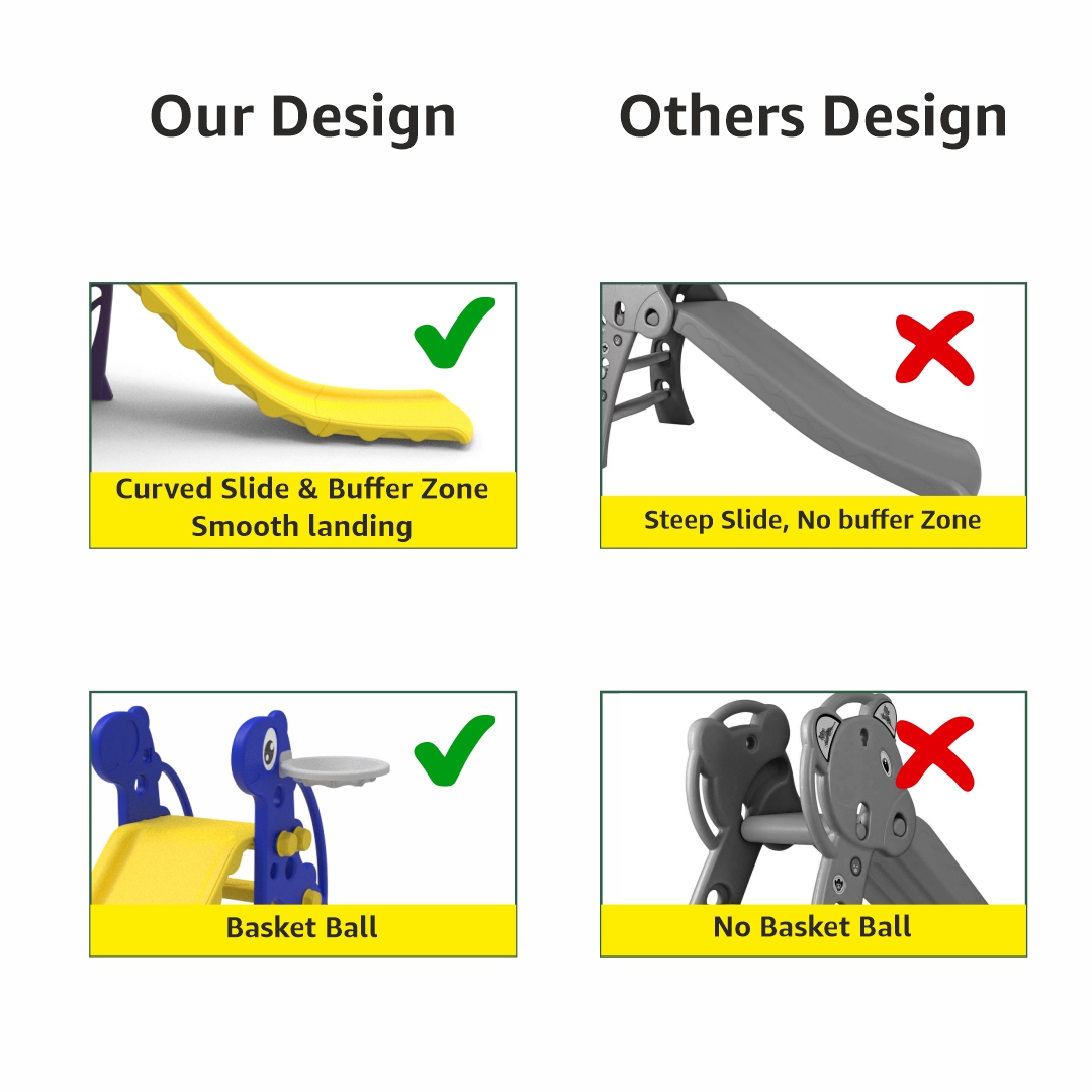 OK PLAY GIRAFFE SLIDE WITH BASKET BALL - Slides