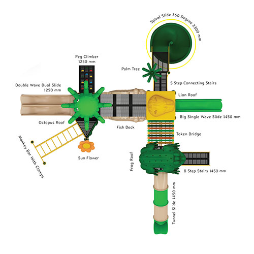 OK PLAY IRMAK - OK Play Nature Series outdoor multiplay structure