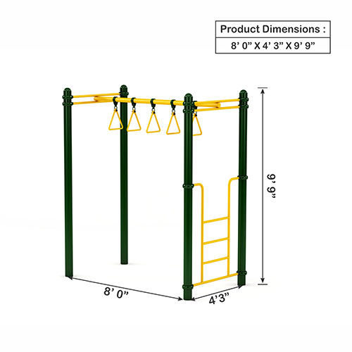 OK PLAY MONKEY BAR- WITH LOOPS - Outdoor Play Structures