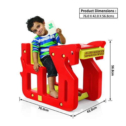 OK Play OK PLAY PONY SINGLE RED/YELLOW - Day-Care Furniture