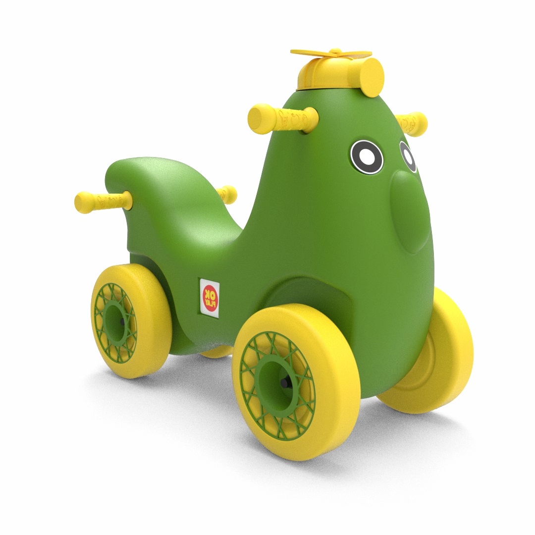 OK PLAY SCOOT HOOT – PARROT GREEN - Ride-On Toys