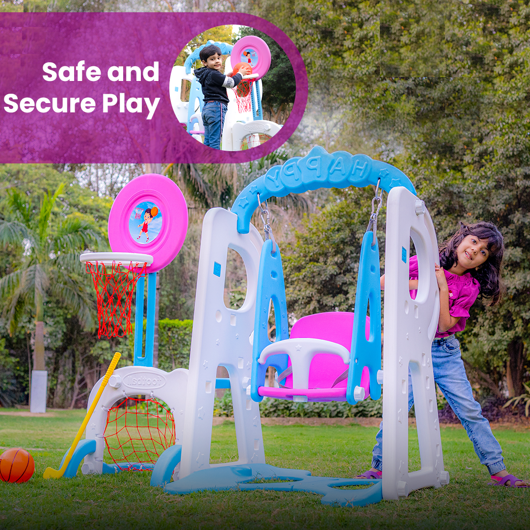 OK PLAY SWING & BASKETBALL SET – FOR BOYS & GIRLS (2 to 6 years) - Swing-Slide Combos
