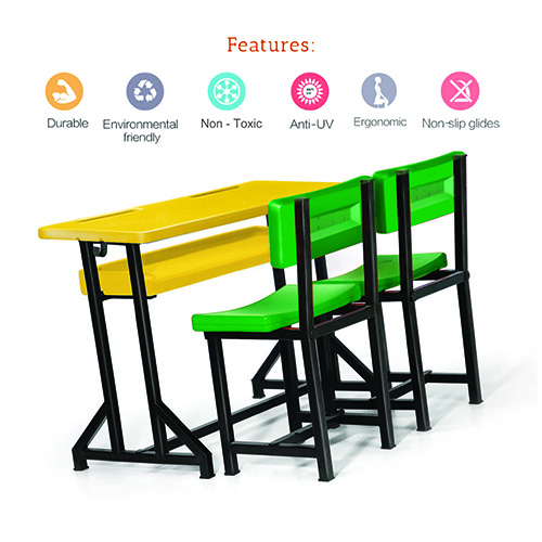 OK Play OK PLAY TWO SCHOLAR YELLOW/GREEN - School Furniture